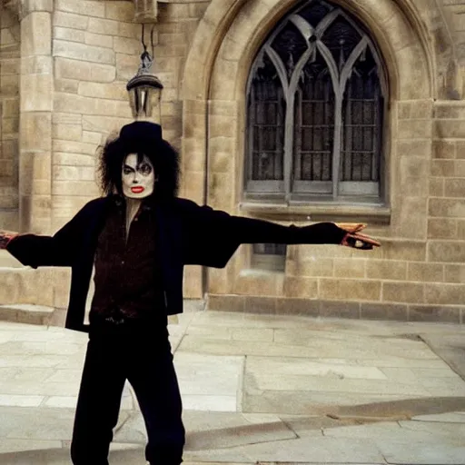 Prompt: michael jackson in hogwarts