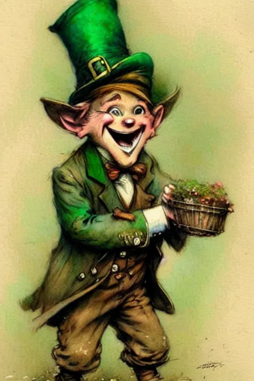 Image similar to ( ( ( ( ( 1 9 5 0 s leprechaun. muted colors. ) ) ) ) ) by jean - baptiste monge!!!!!!!!!!!!!!!!!!!!!!!!!!!!!!