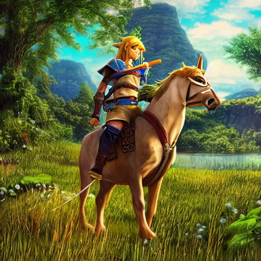 Realistic link from zelda breath of the wild