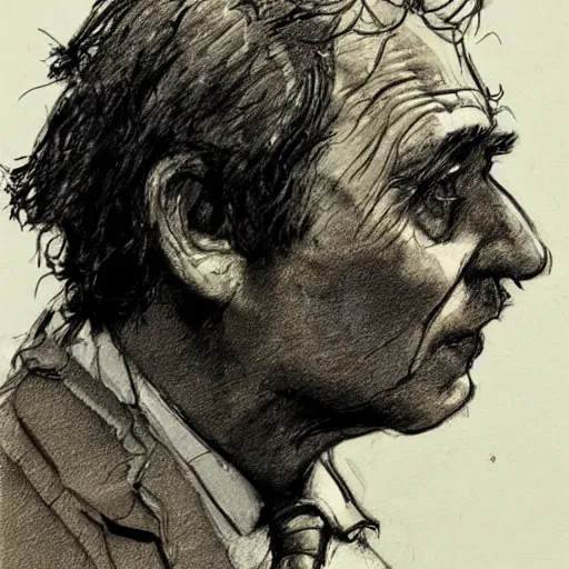 Image similar to a realistic yet scraggly portrait sketch of the side profile of a stern and sophisticated tiny tim, trending on artstation, intricate details, in the style of frank auerbach, in the style of sergio aragones, in the style of martin ansin, in the style of david aja, in the style of mattias adolfsson