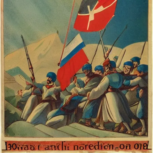 Image similar to Propaganda for Greece from the 1800's.