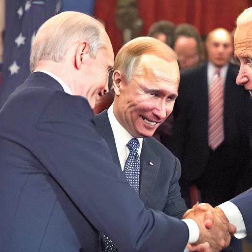 Prompt: president joe biden face to face with vladimir putin, nikon 3 5 mm, photograph