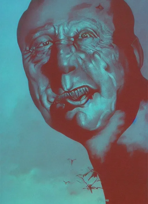 Image similar to alex jones by zdzislaw beksinski and lisa frank