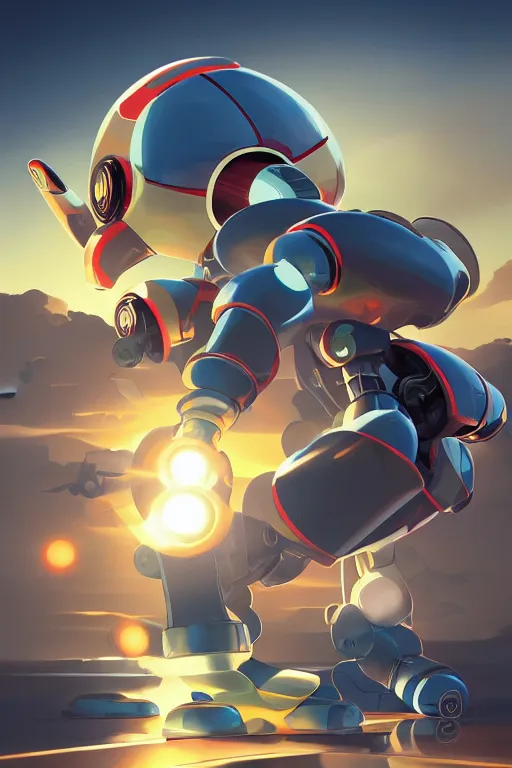 Image similar to metabots medabots medarotto medarot robot minimalist comics, behance hd by jesper ejsing, by rhads, makoto shinkai and lois van baarle, ilya kuvshinov, rossdraws global illumination ray tracing hdr radiating a glowing aura