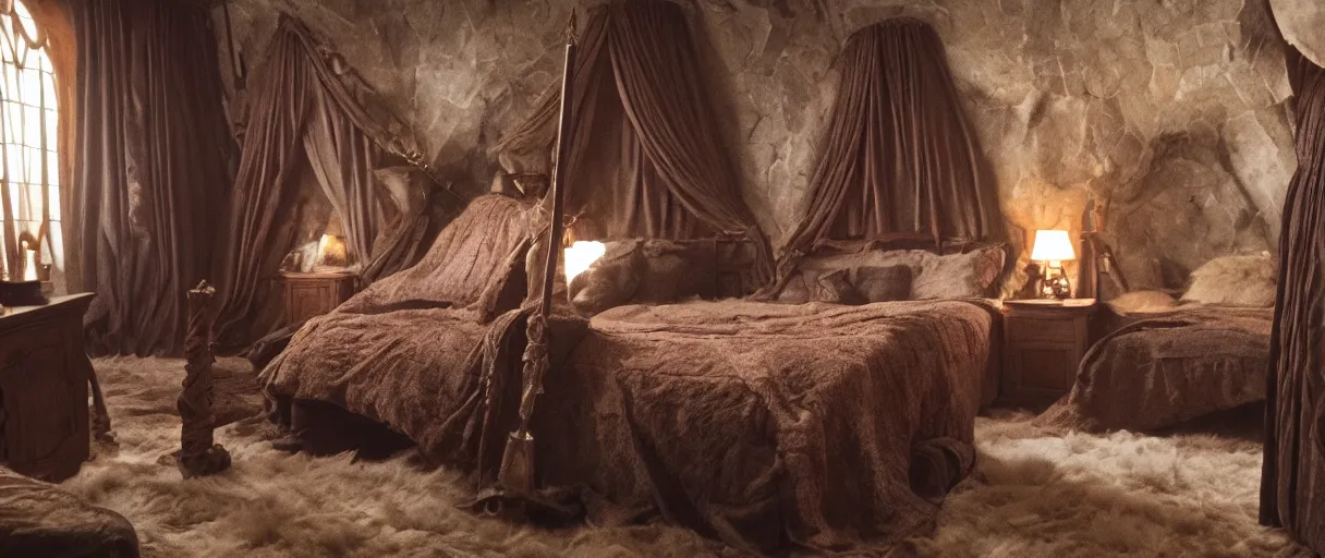 Image similar to movie still 4 k uhd 3 5 mm film color photograph of an sansa stark bedroom in winterfell