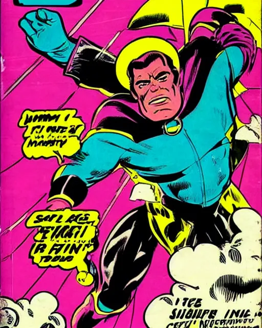 Prompt: cover for a comic book by Jack Kirby about a protagonist with superhuman flatulence
