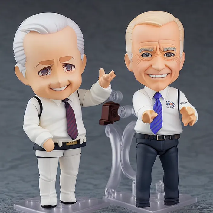 Image similar to an anime nendoroid figurine of Joe Biden, fantasy, figurine , product photo
