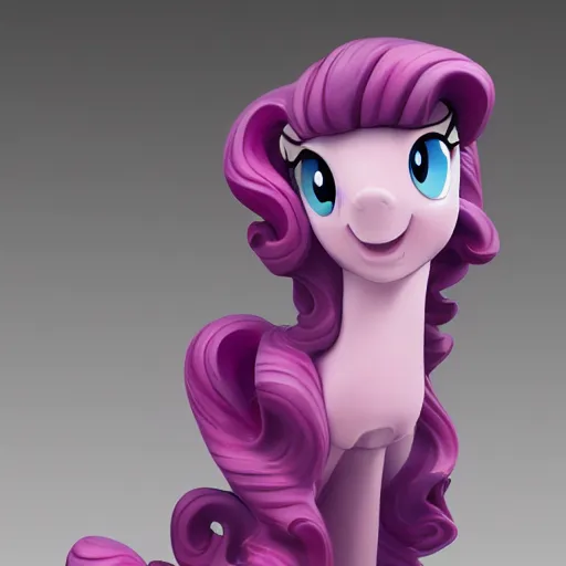 Image similar to a Greek marble statue of pinkie pie