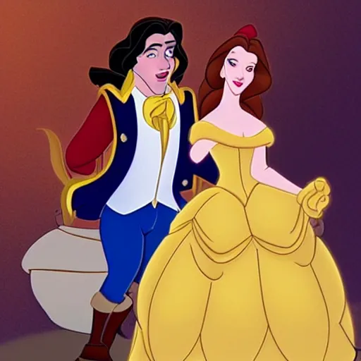 Image similar to a male version of belle from beauty and the beast