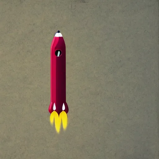 Prompt: cave painting of a rocket ready to lift off