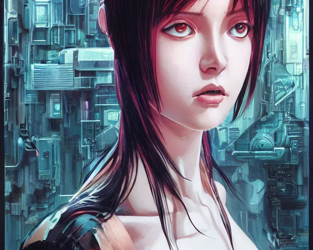 Image similar to h. r. giger ; very very anime!!!, hyper realistic, fine - face, realistic shaded perfect face, fine details. anime. realistic shaded lighting poster by ilya kuvshinov katsuhiro otomo ghost - in - the - shell, magali villeneuve, artgerm, jeremy lipkin and michael garmash and rob rey