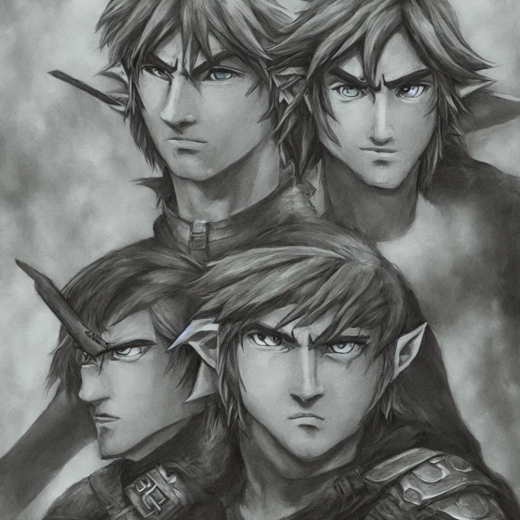 Image similar to a portrait of Link from the legend of Zelda