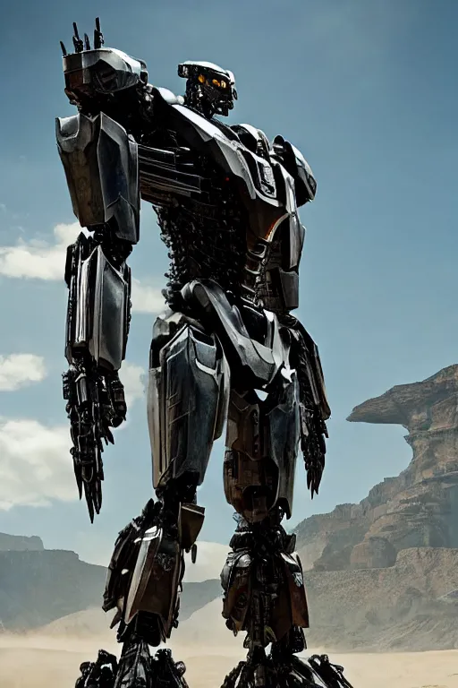 Image similar to cinematic still in westworld and pacific rim movie and ps 5 game machine warrior 5, intricate ornate humanoid mecha warrior,