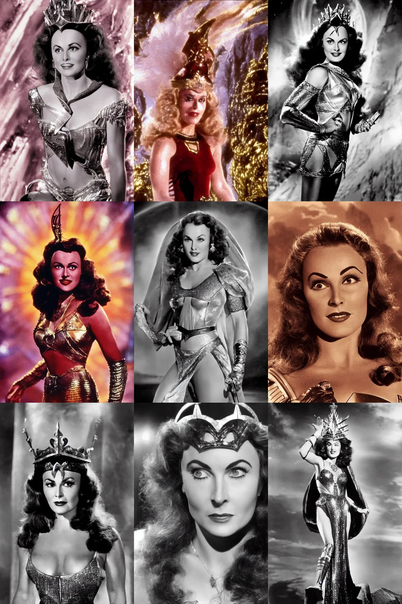 Image similar to Paulette Goddard as Princess Aura in Flash Gordon 1980, film still