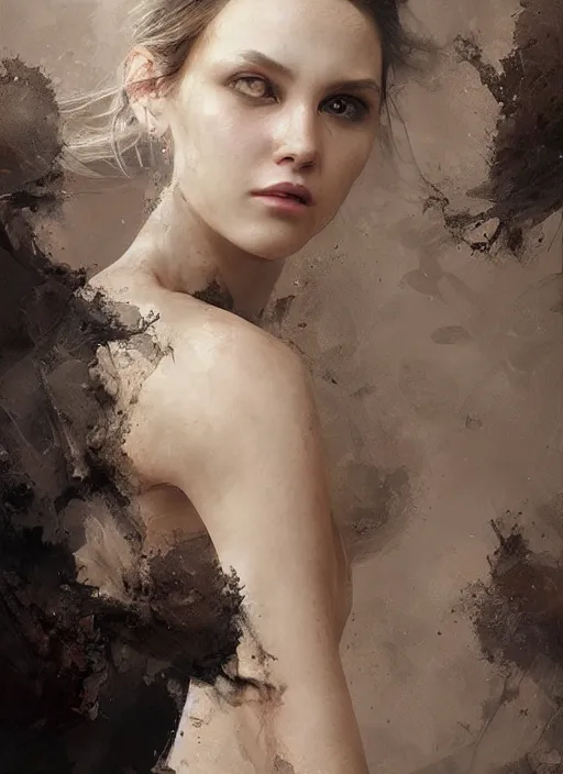 Prompt: portrait of beautiful woman made of ash and smoke, intricate, elegant, highly detailed, digital photography, art by artgerm ruan jia and greg rutkowski