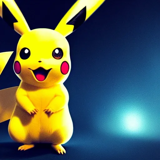 Image similar to a very real looking pikachu, it has yellow hair and a beautiful unconventional face, deep space in the background, elegant, highly detailed, digital painting, artstation, realism, concept art, pop, smooth, mythological, sharp focus, qualia, illustration, art by mark ryden 3 d 8 k ultra detailed