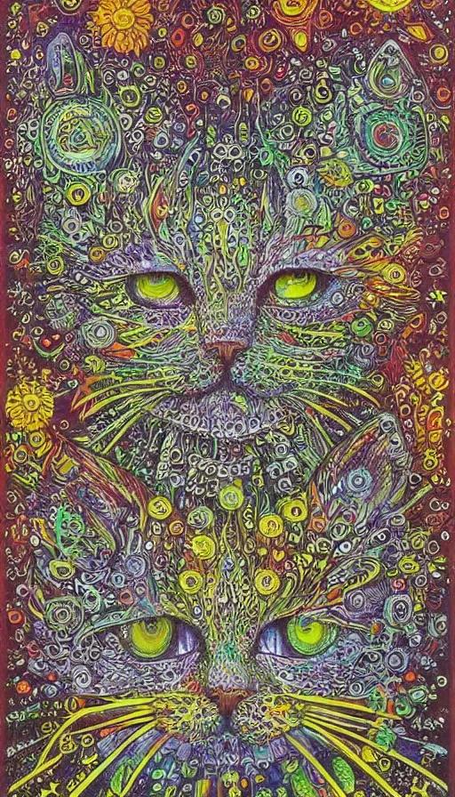 Image similar to techno artwork, by louis wain