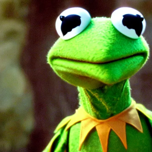 Image similar to Kermit the frog, from The Lord of the Rings(2001)