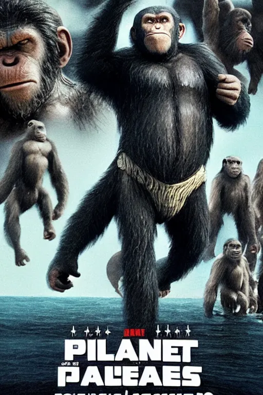 Image similar to planet of the apes directed by quentin tarantino