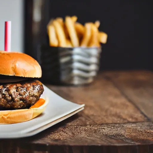 Image similar to a delicious cheeseburger, food photography