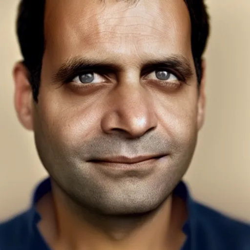 Prompt: a portrait of Rahul Gandhi by Martin Schoeller, photorealistic, global lighting