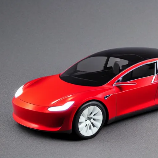 Prompt: The 2023 Tesla Matchbox car