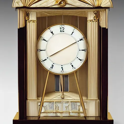 Image similar to a wall clock designed by rene lalique