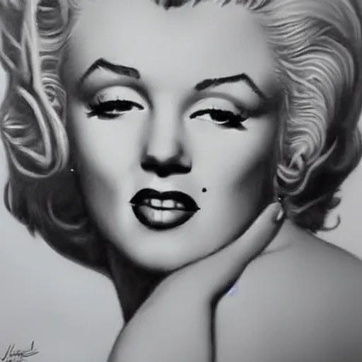 Prompt: pencil art, detailed portrait of marilyn monroe, full body view, intricate, hyper detailed, realistic, oil painting, by julie bell, frank frazetta, cinematic lighting