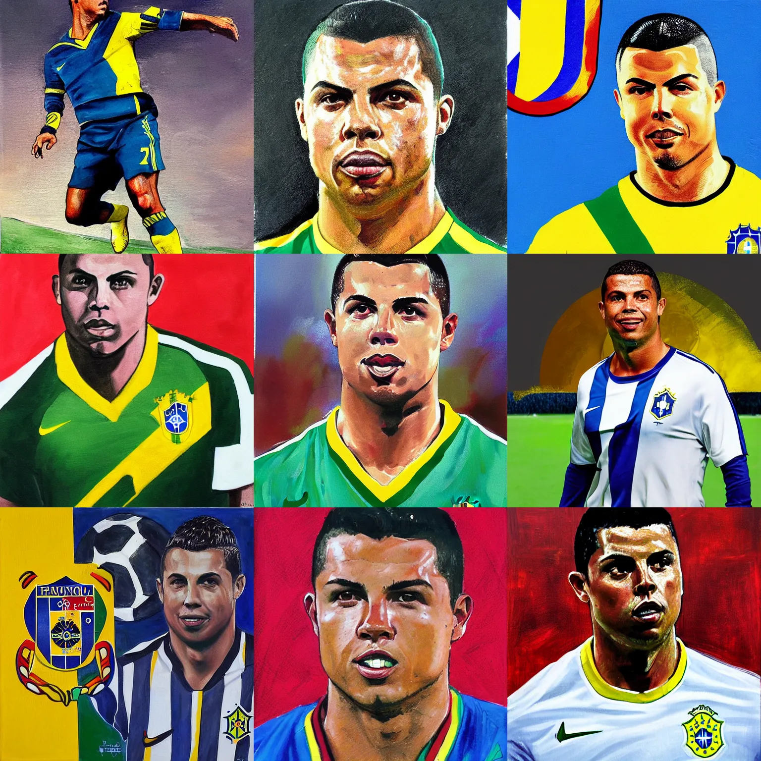 Prompt: portrait of ronaldo fenomeno, brazilian ronaldo, ronaldo luis nazario de lima