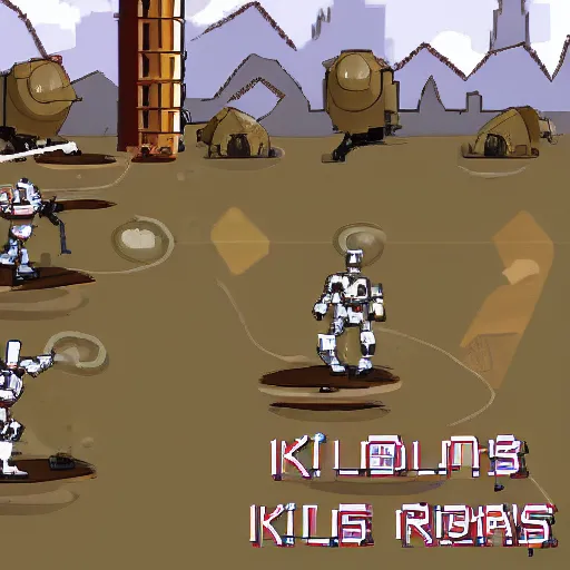 Image similar to game about killing robots
