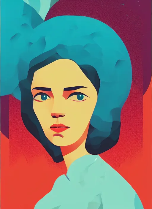 Prompt: female portrait by petros afshar tom whalen