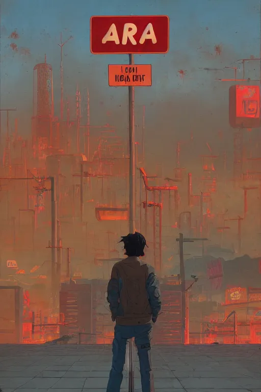 Image similar to akira, by simon stalenhag