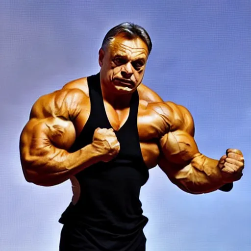 Image similar to Viktor Orban Bodybuilder