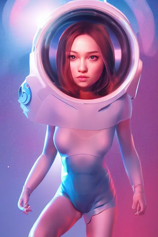 Image similar to girl in a spaceship, detailed miniskirt, beautiful model girl, detailed face, full body shot, spaceship window, by artgerm, by wlop, octane render, vector art, 4 k