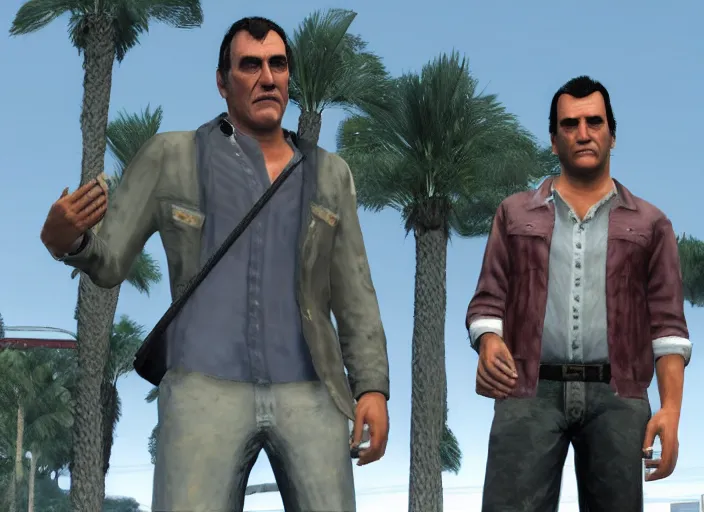 Prompt: Bruce Campbell as a character in GTA V,