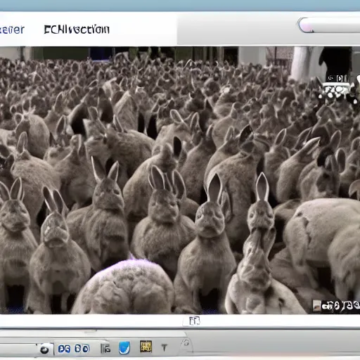 Image similar to screenshot of opencv detection of beautiful rabbits in a crowd, highly detailed