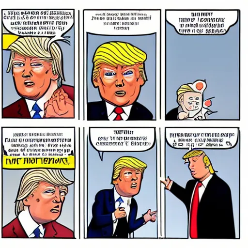 Image similar to donald trump as a baby in time out political cartoon