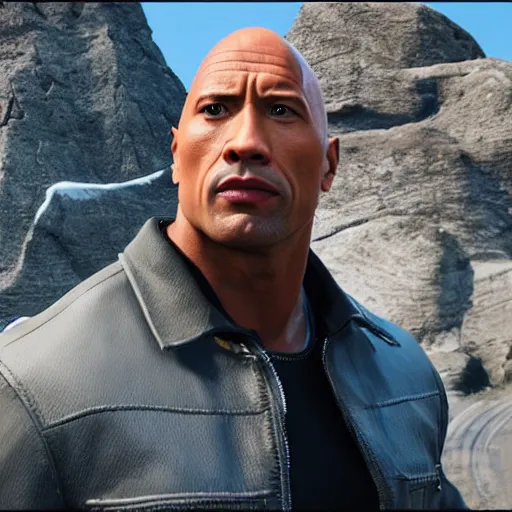 Prompt: Dwayne The Rock Johnson as a Grand Theft Auto character, Hyperrealistic, highly detailed, ornate and intricate, sharp, 8k, rendered in Unreal Engine 5