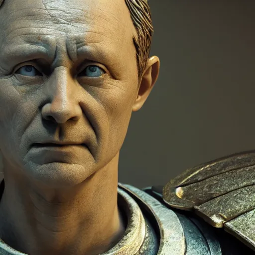 Image similar to limmy brian limond as julius caesar, realistic, sunny lighting, octane render, hyper realistic, high quality, highly detailed, hd, beautiful, cinematic, 8 k, unreal engine, facial accuracy,