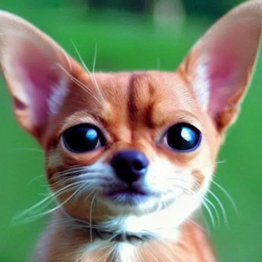 Image similar to a cat that looks like a chihuahua