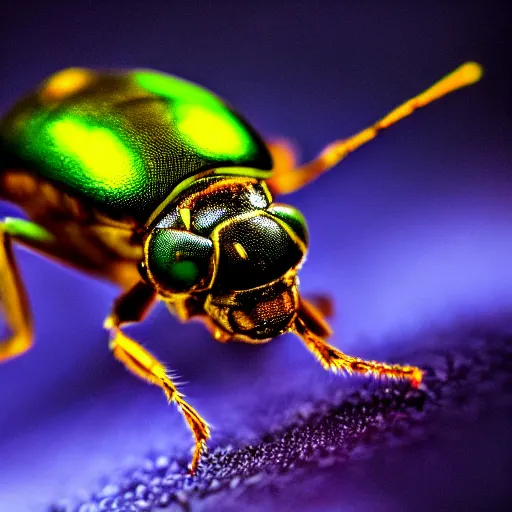 Image similar to macro photo, super resolution, 4k, insect, front, cinematic lightning