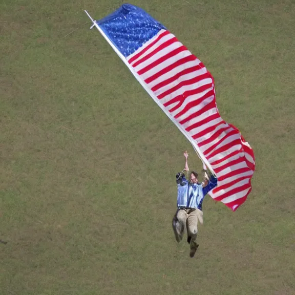 Image similar to the new flag of the country chad being flown, heroic, modern, striking