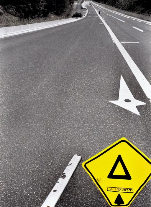 Image similar to a realistic photo of the road safety barrier, 1 9 9 0, photorealistic, reportage