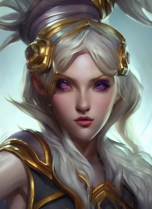 Image similar to lux, from league of legends, au naturel, hyper detailed, digital art, trending in artstation, cinematic lighting, studio quality, smooth render, unreal engine 5 rendered, octane rendered, art style by klimt and nixeu and ian sprigger and wlop and krenz cushart