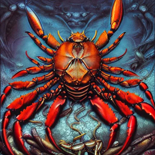 realistic detailed image of Crab People at the dmv by Stable