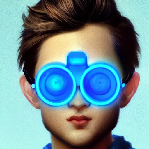 Image similar to a handsome young man with sandy brown hair and blue eyes singing into a neon blue microphone headset posing on stage. dynamic!! pose. gesture drawing. concert. cinematic lighting. wide shot photorealistic. hyper realism. ray tracing hdr. intricate detailed masterpiece. by bouguereau and shigenori soejima ruan jia. lifelike.