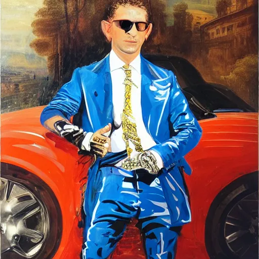 Image similar to lapo elkann painted by william turner