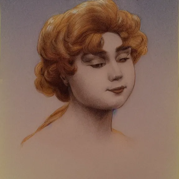 Image similar to a highly detailed portrait in the style of charles dana gibson and in the style of boris vallejo.