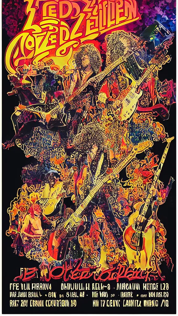 Image similar to Led Zeppelin concert poster By a Frank Bettencourt