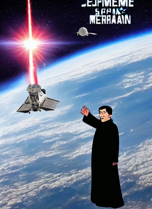 Image similar to supreme leader in space worshiped by merchantman